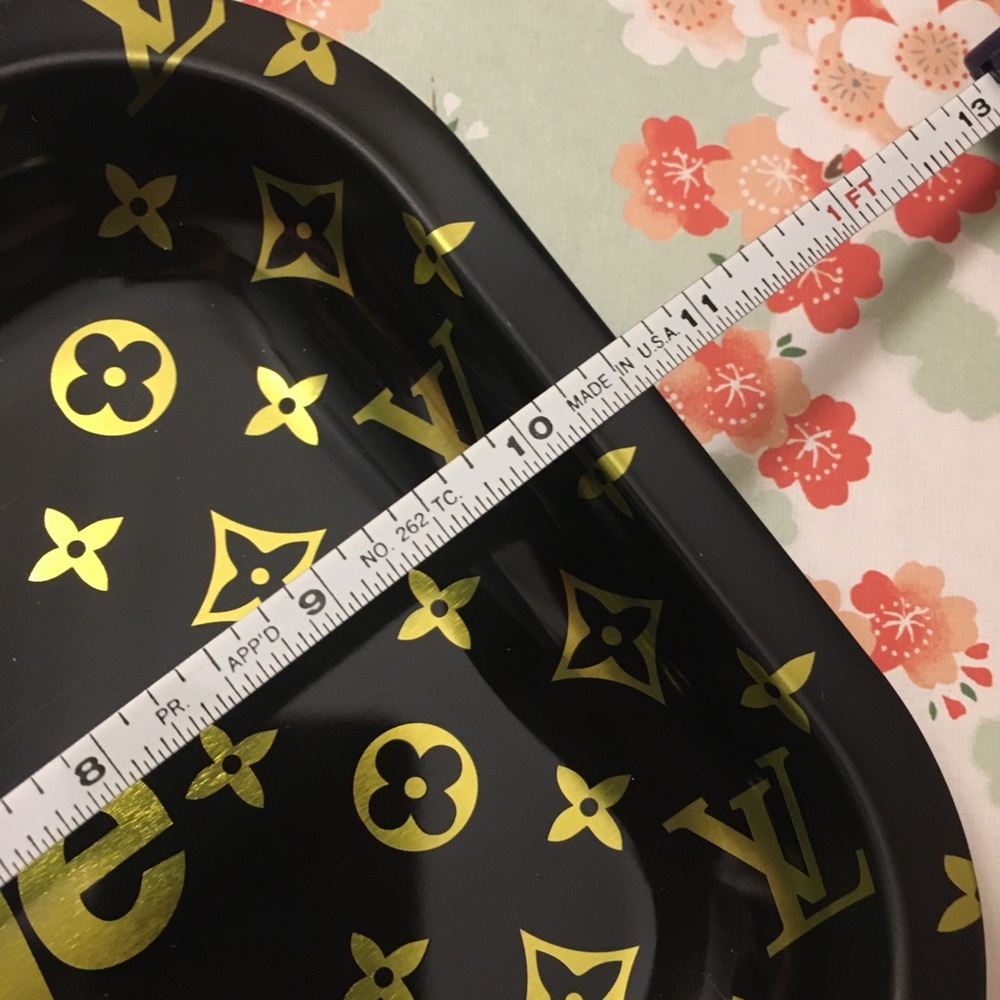 Supreme Gold on Black LV print metal tray - Picture 6 of 6